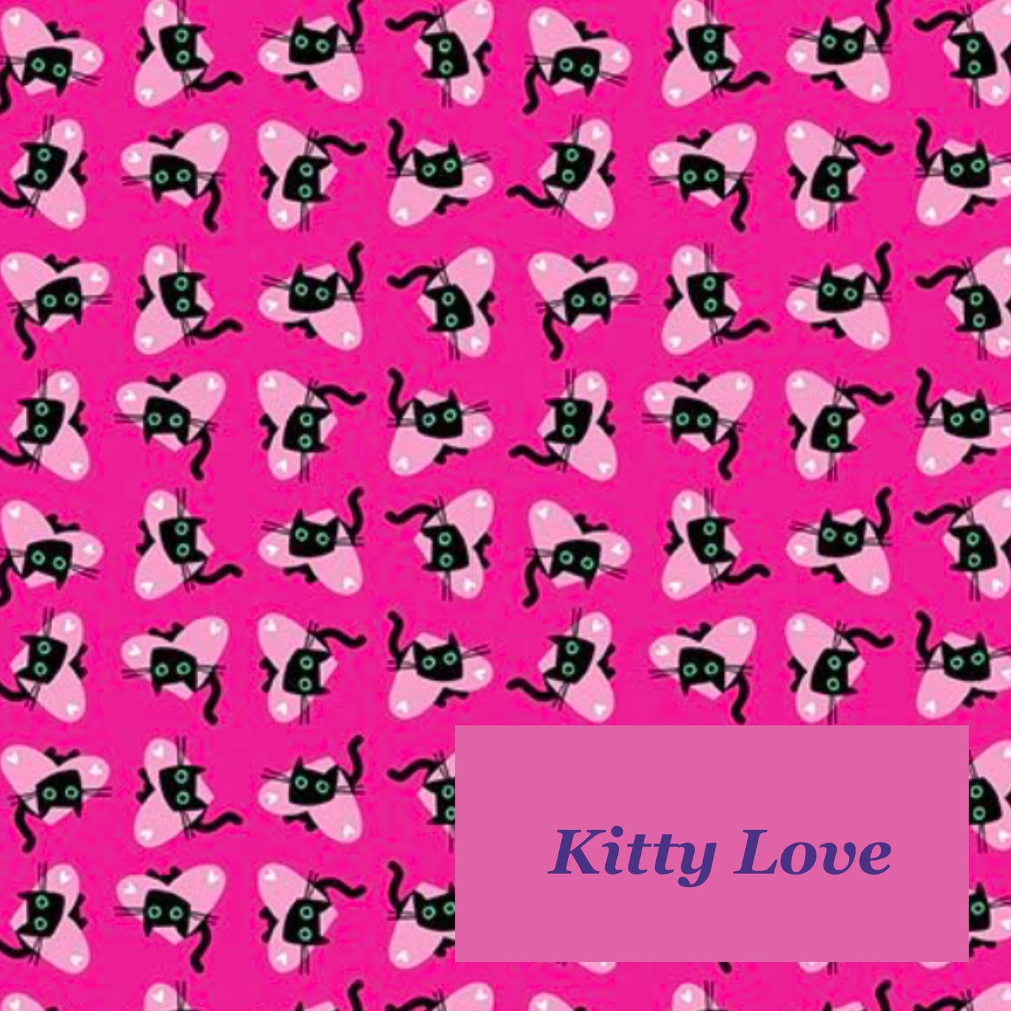 Kitty Love Cats Zipped Project Bags - Large Size