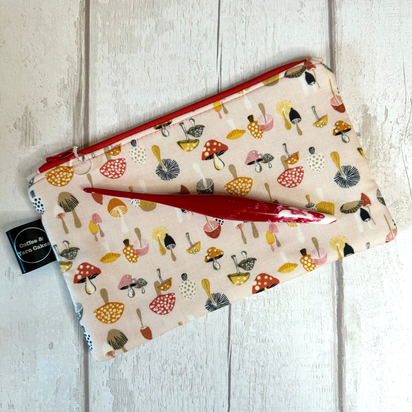Don't Give A Shitake Mushrooms Zipped Notions Hook DPN Pouch/Case