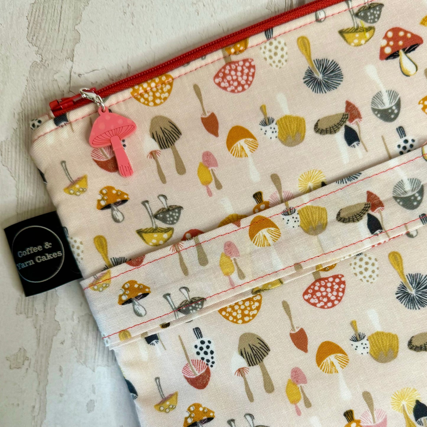 Don't Give A Shitake Mushrooms Zipped Project Bag - Large Size