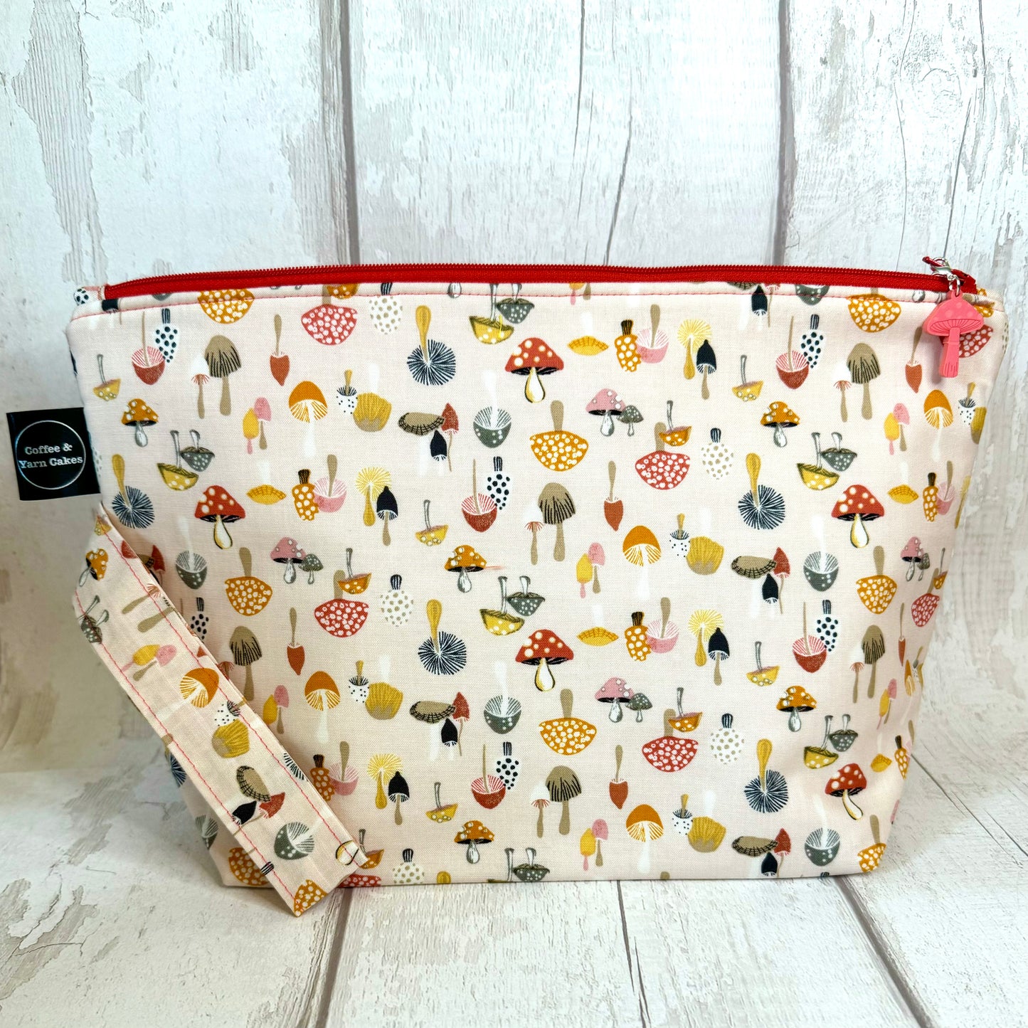 Don't Give A Shitake Mushrooms Zipped Project Bag - Large Size