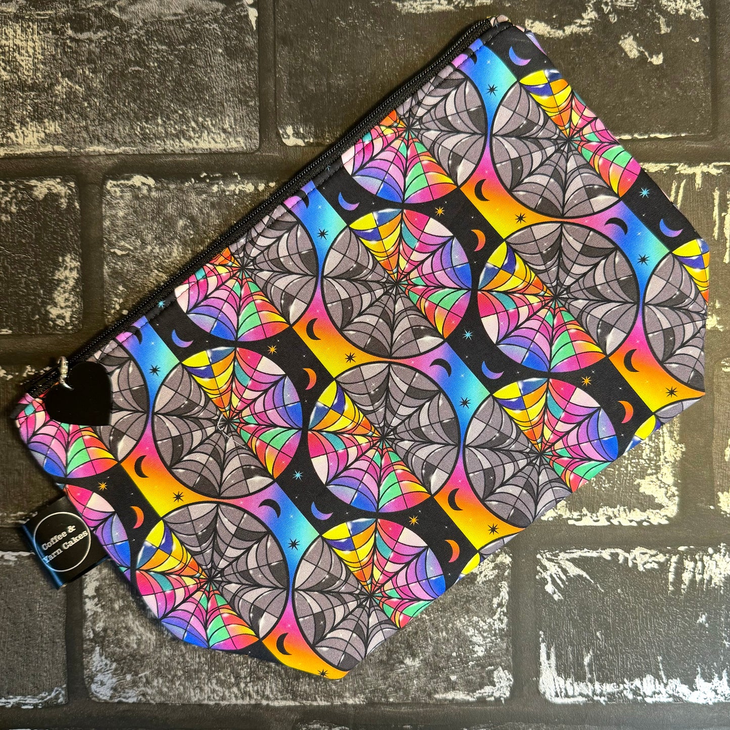 Projekttasche mit Reißverschluss „After The Rain Rainbow Clouds“ – Klein/Sockengröße