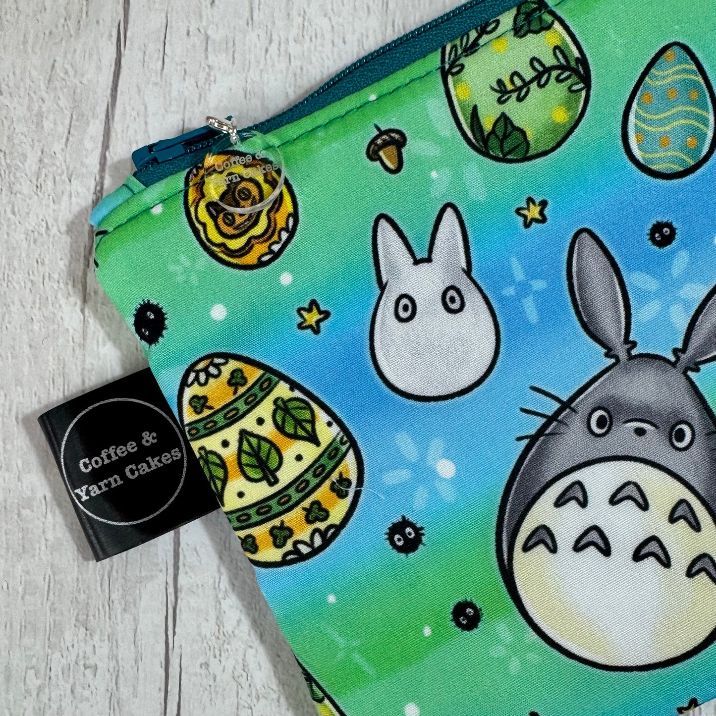 Easter Egg Totoro Zipped Notions Hook DPN Pouch/Case