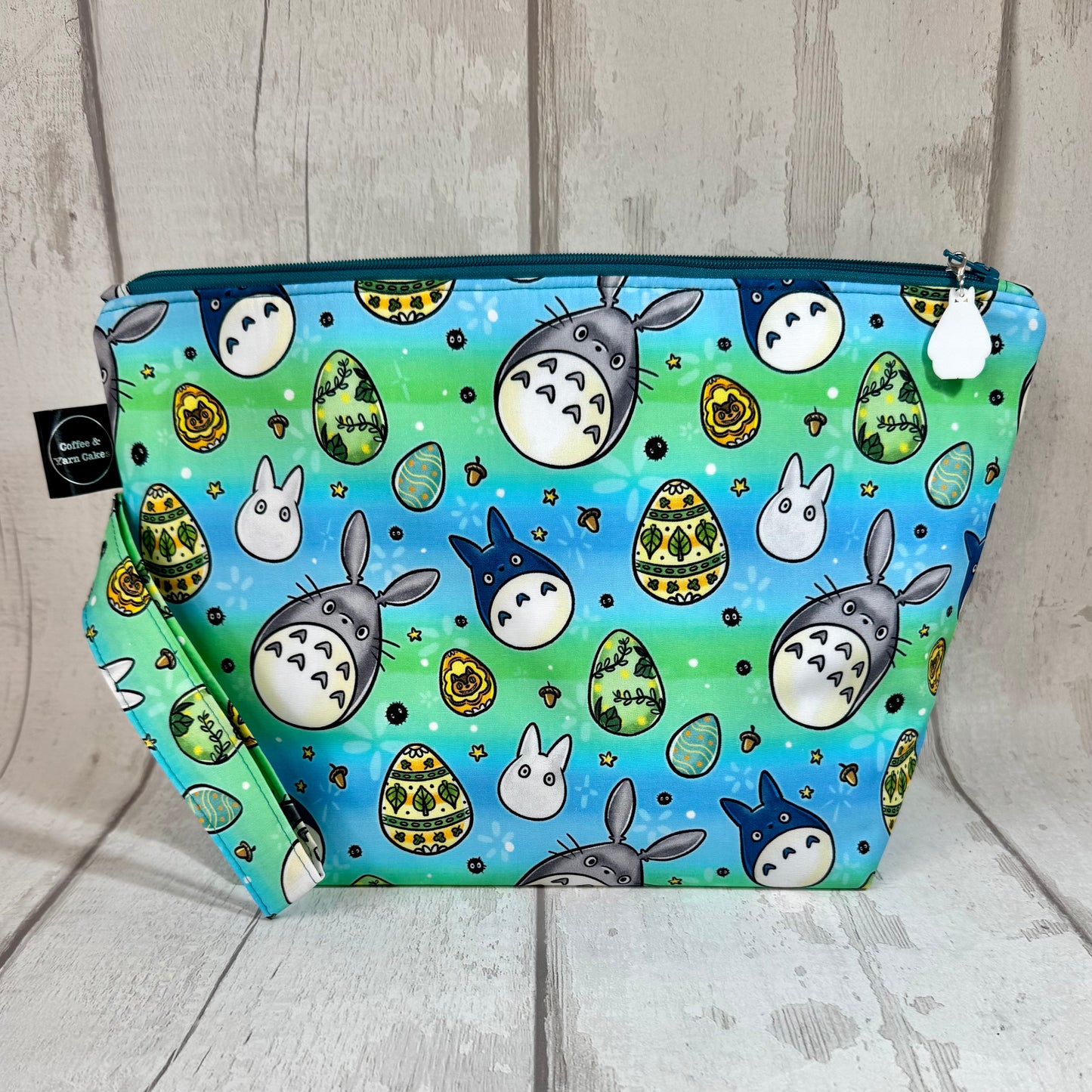 Easter Egg Totoro Zipped Project Bag - Large Size