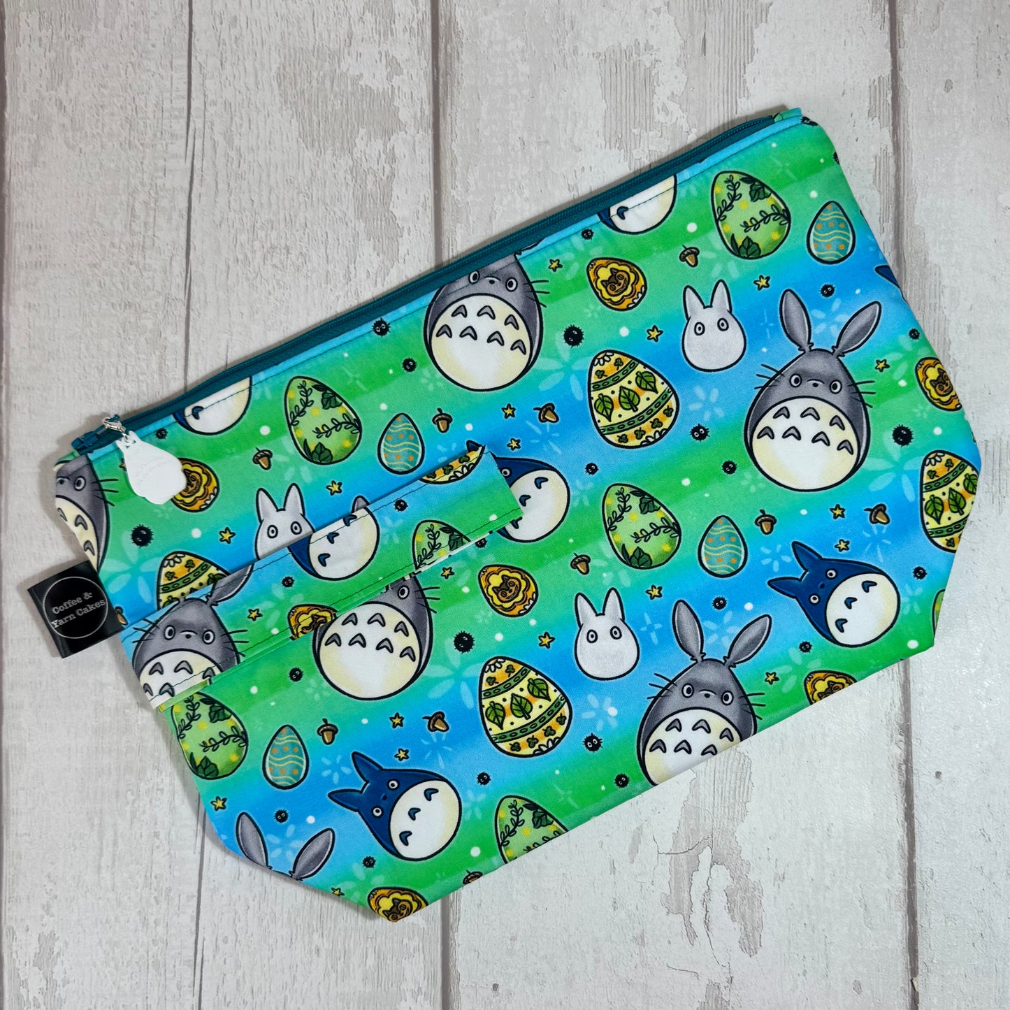 Easter Egg Totoro Zipped Project Bag - Large Size