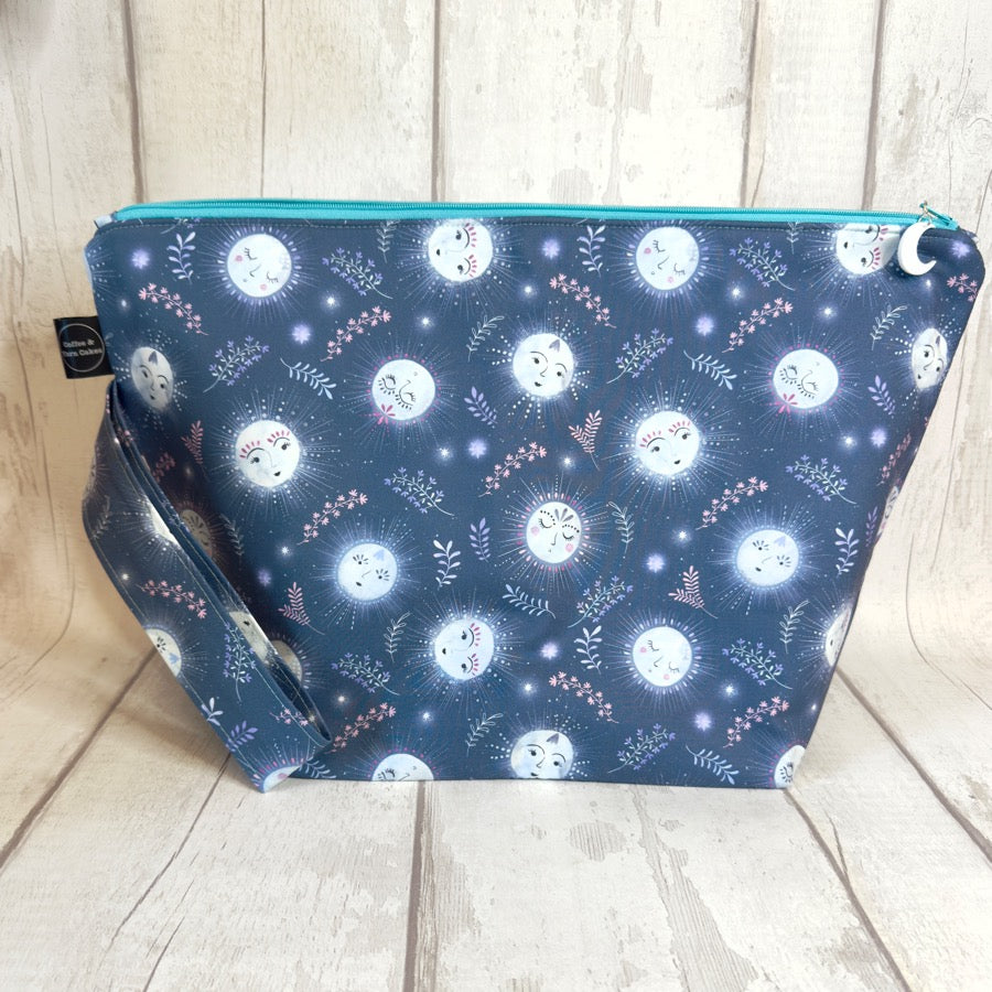 *Réservé à Anna* Sac de projet zippé Retro Rainbows & Mushrooms - Taille XL