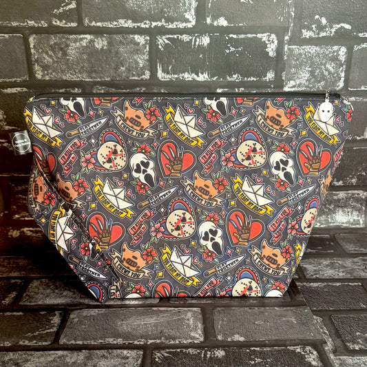 I Would Kill For You Horror Zipped Project Bag - Extra Large Size