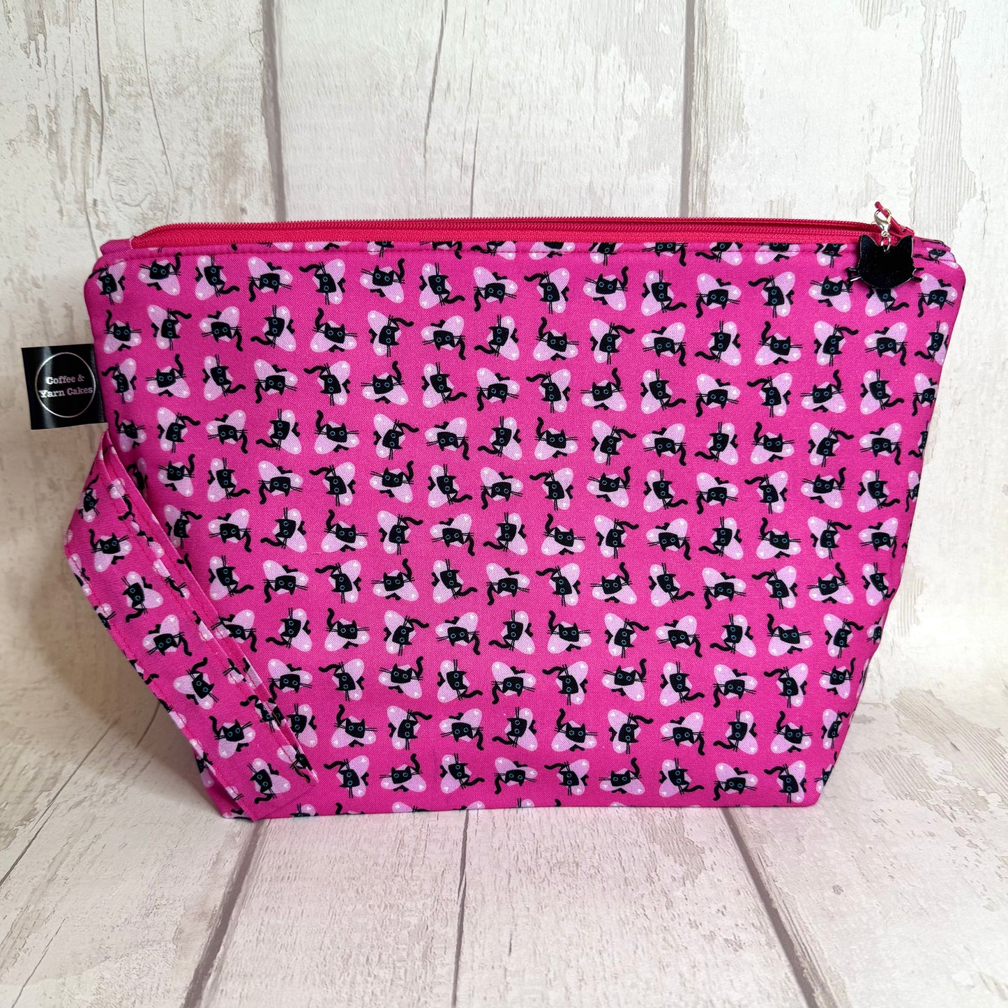 Kitty Love Cats Zipped Project Bags - Large Size