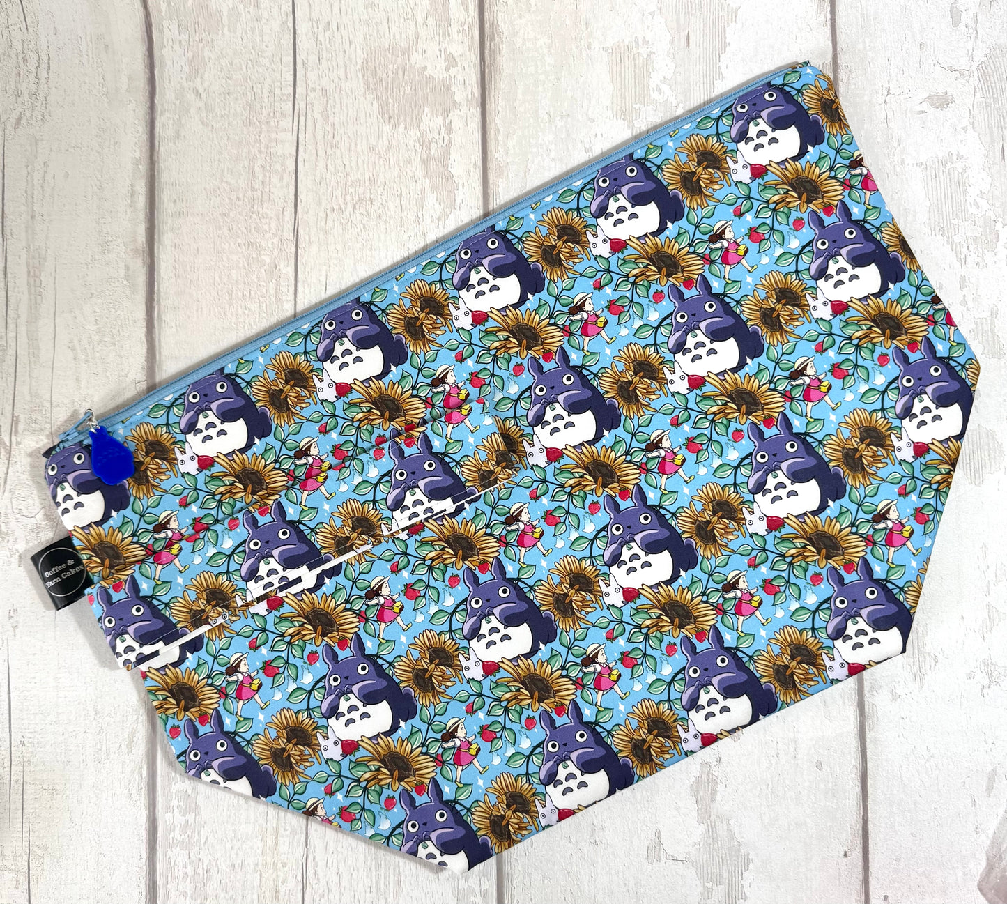 Sunflower Totoro Zipped Project Bag - Extra Large Size