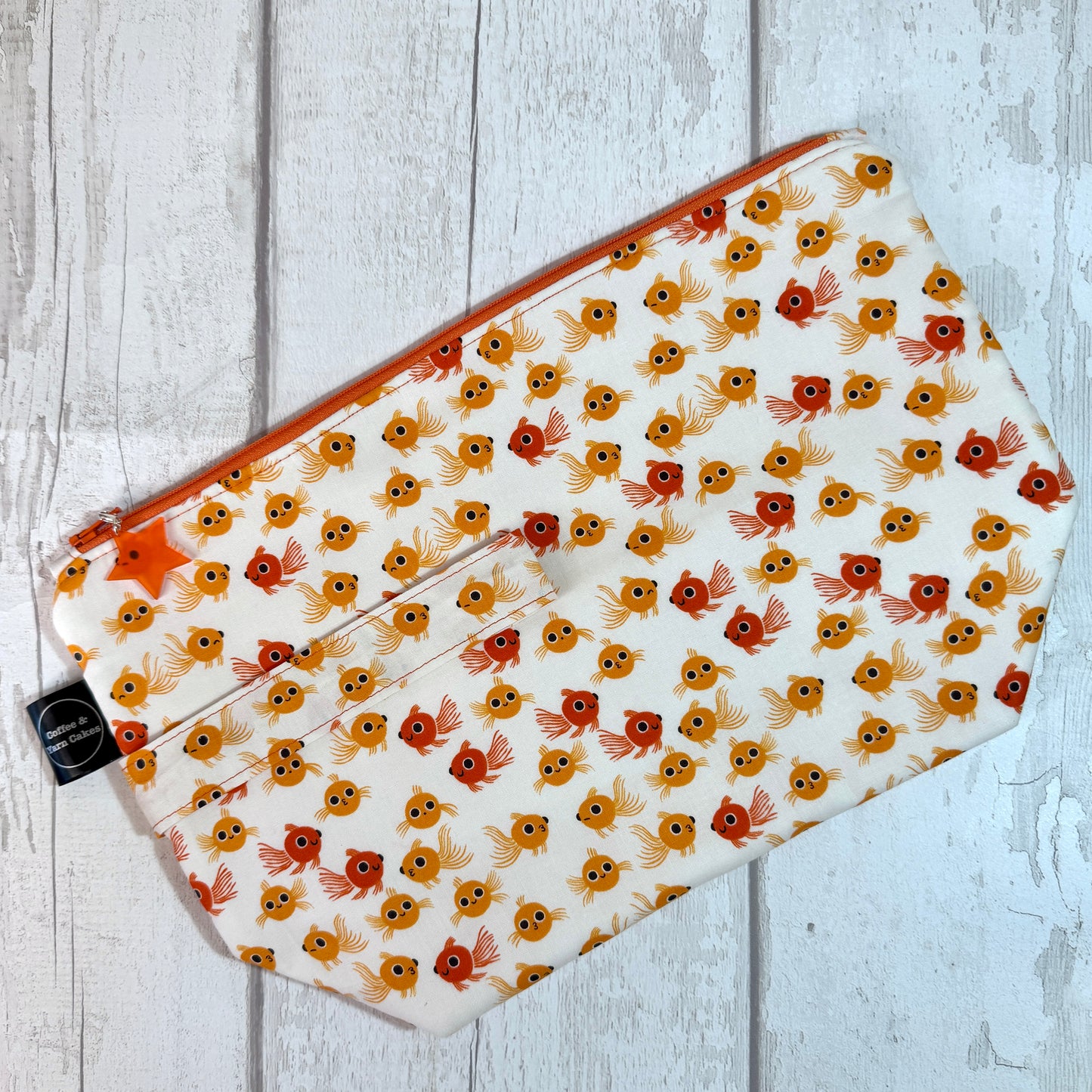 Goldfish Zipped Project Bag - Large Size