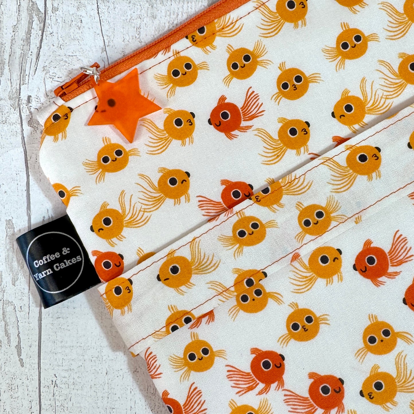 Goldfish Zipped Project Bag - Large Size