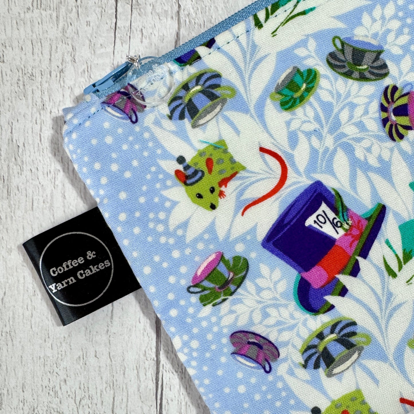 Curiouser 6pm Somewhere Wonderland Zipped Notions Hook DPN Pouch/Case