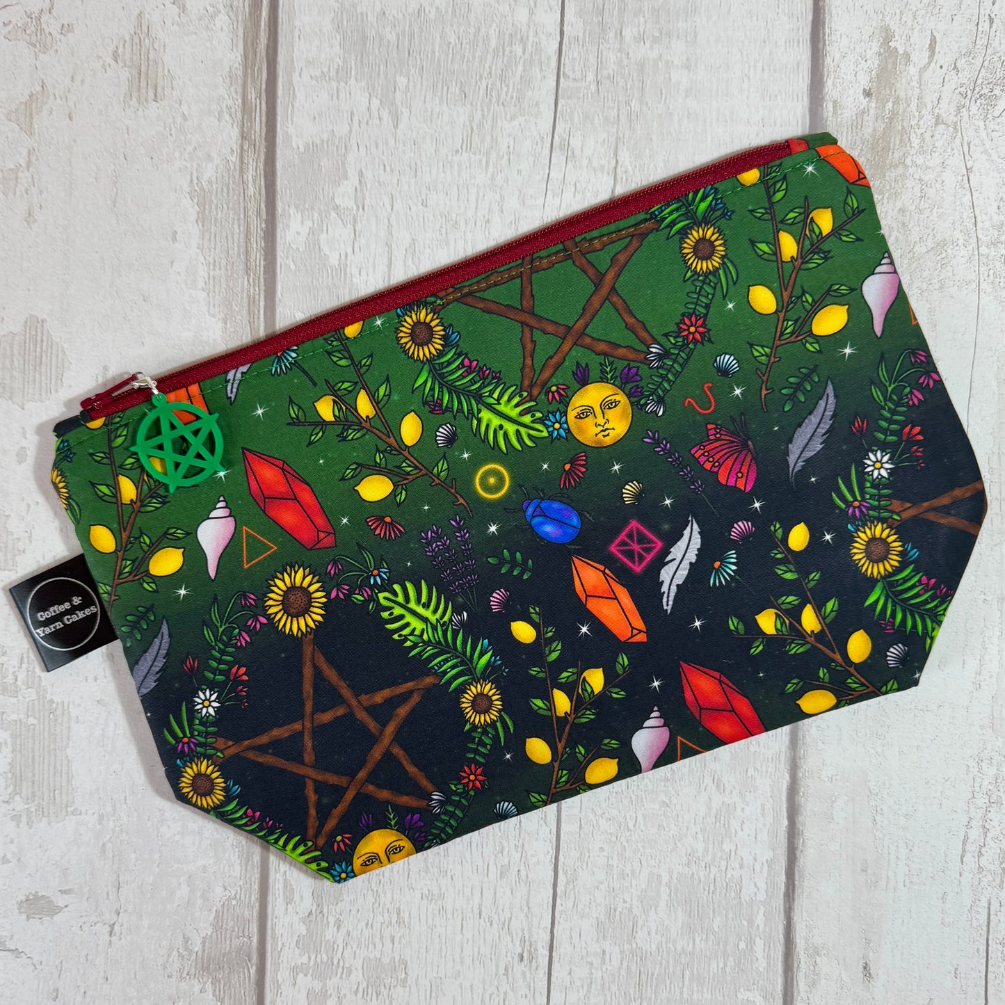 Summer Witch Zipped Project Bag - Small/Sock Size