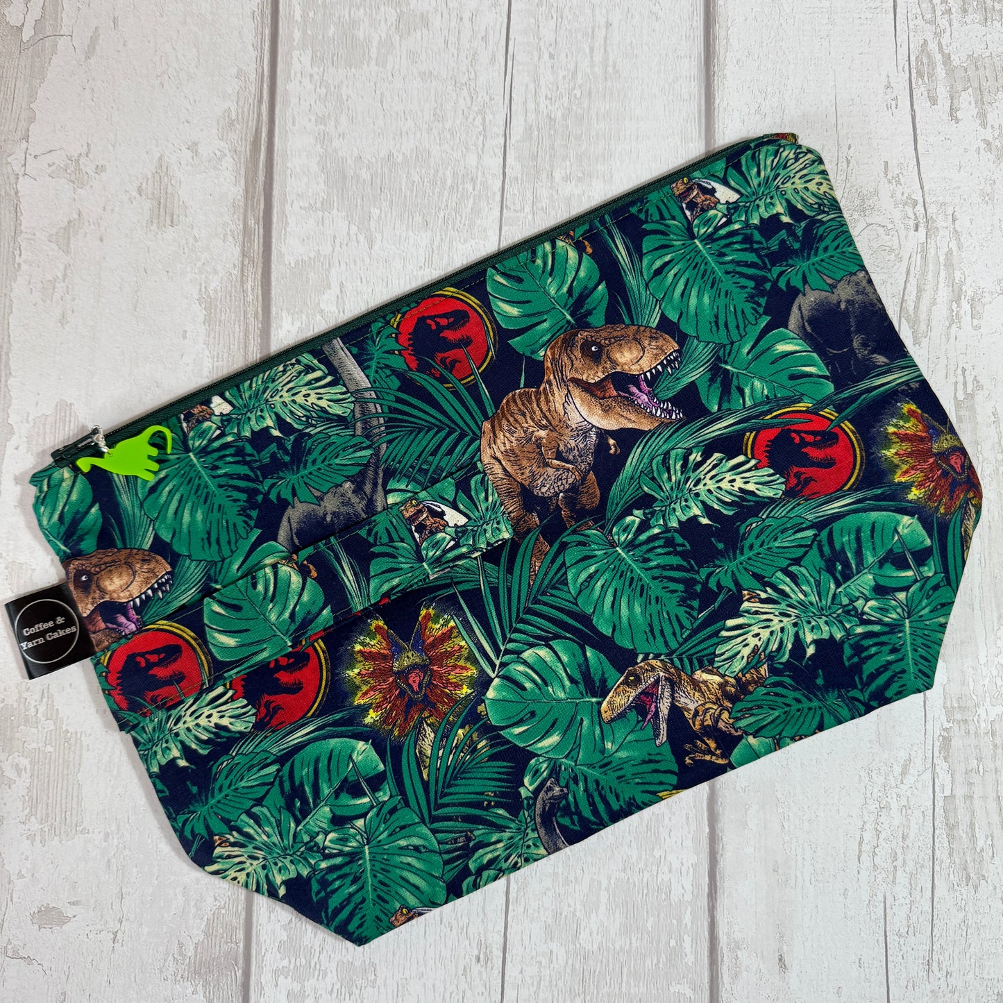 *Custom Order for Lucy* Jurassic Dinosaurs Zipped Project Bag - Large Size