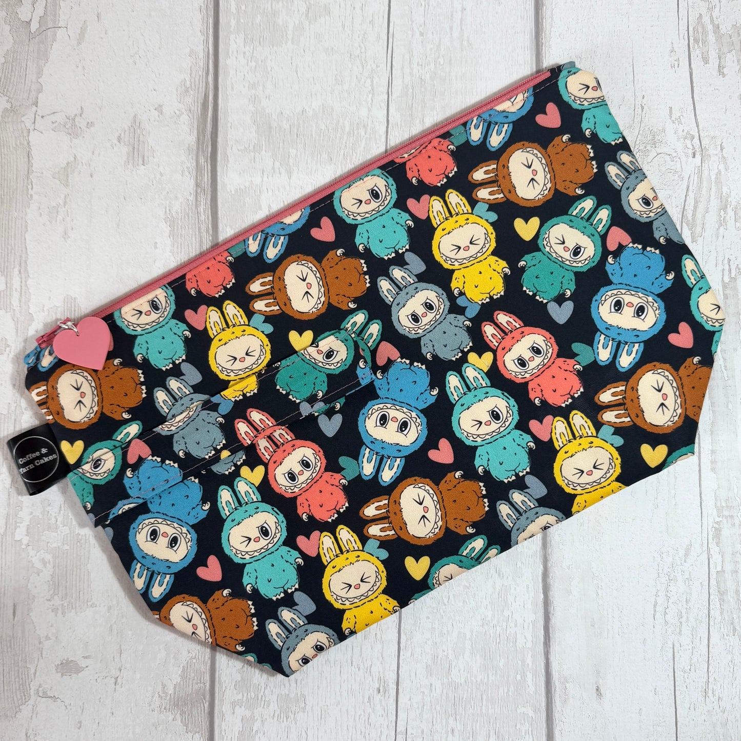 Labubu Love Zipped Project Bag - Large Size