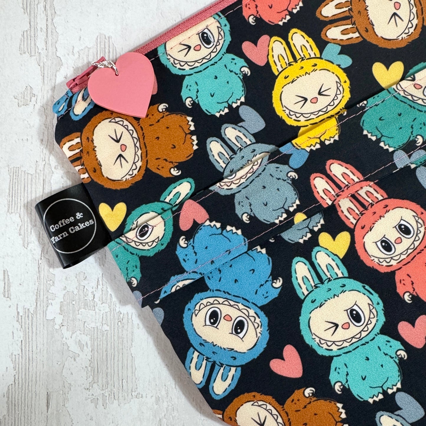 Labubu Love Zipped Project Bag - Large Size