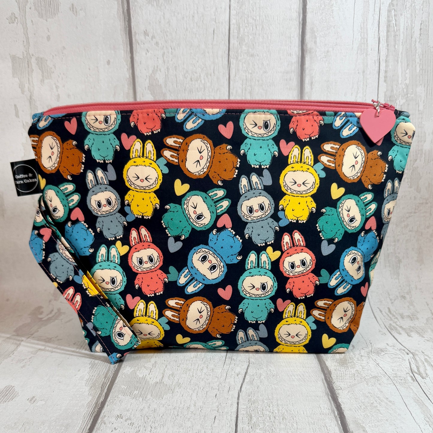 Labubu Love Zipped Project Bag - Large Size