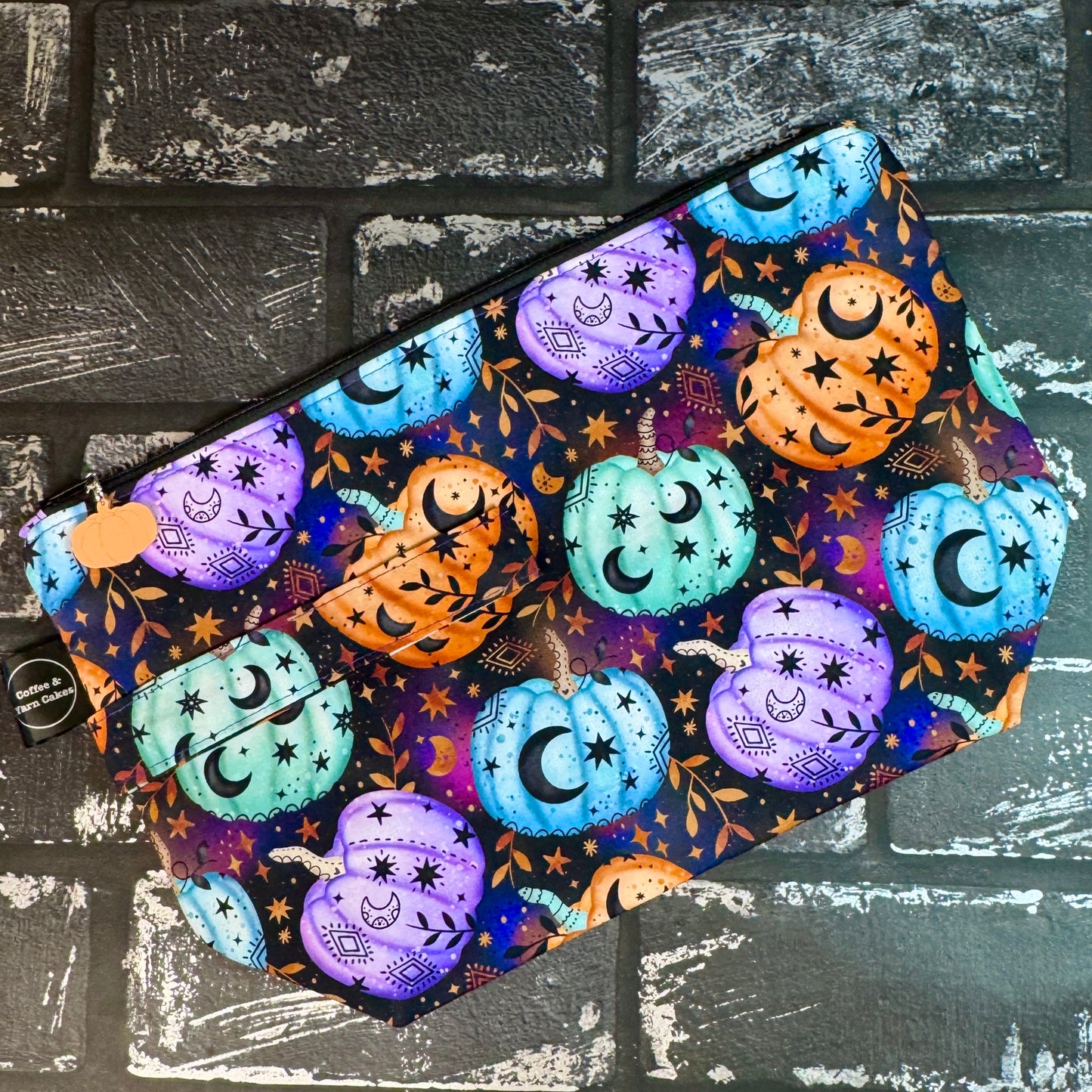 Mystical Pumpkins Zipped Project Bag - Large Size