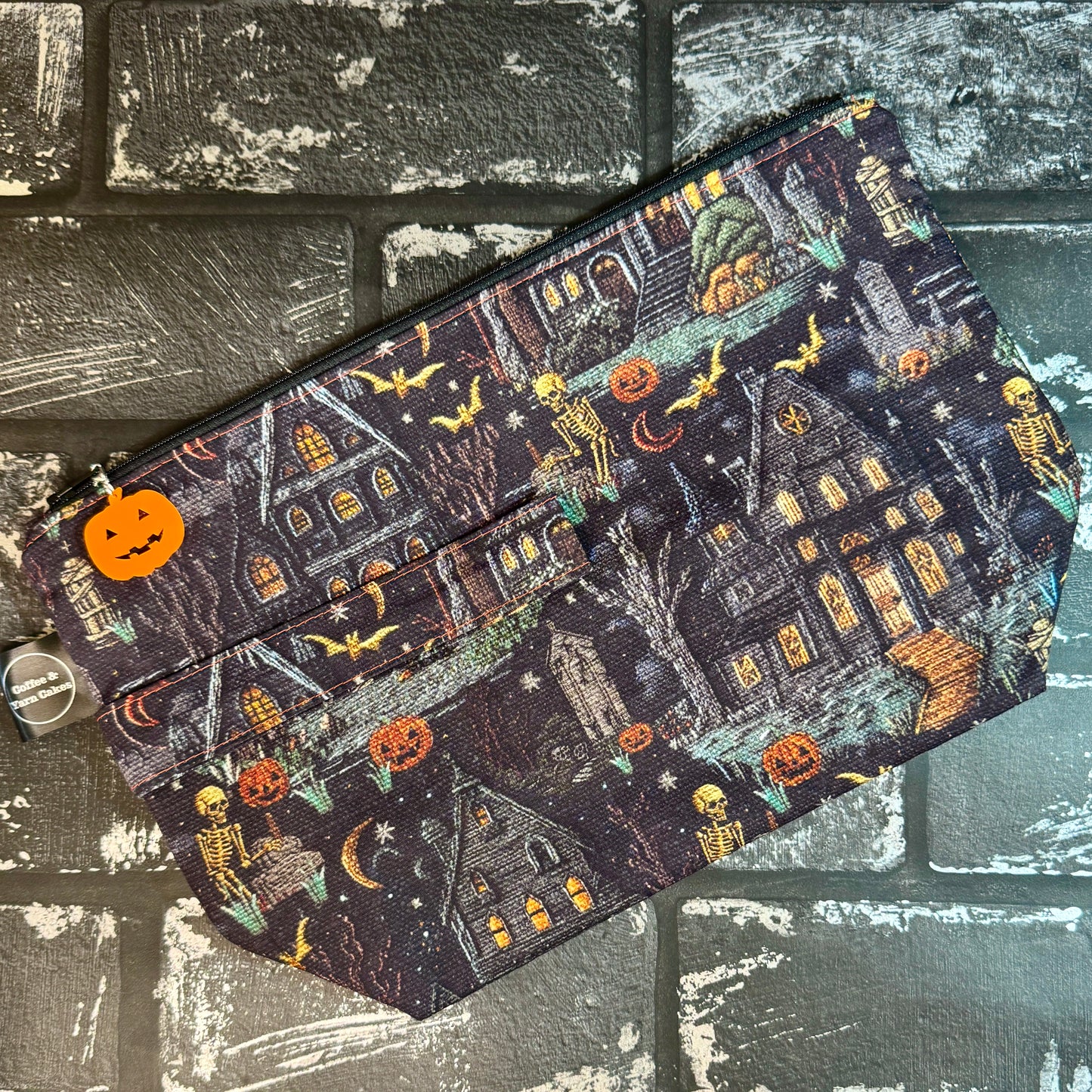 Haunted House Zipped Project Bag - Large Size