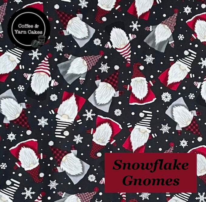 Snowflake Gnomes Zipped Notions Hook DPN Pouch/Case