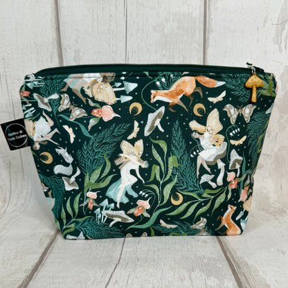 Forest Fae & Friends Mushroom Zipped Project Bag - Small/Sock Size