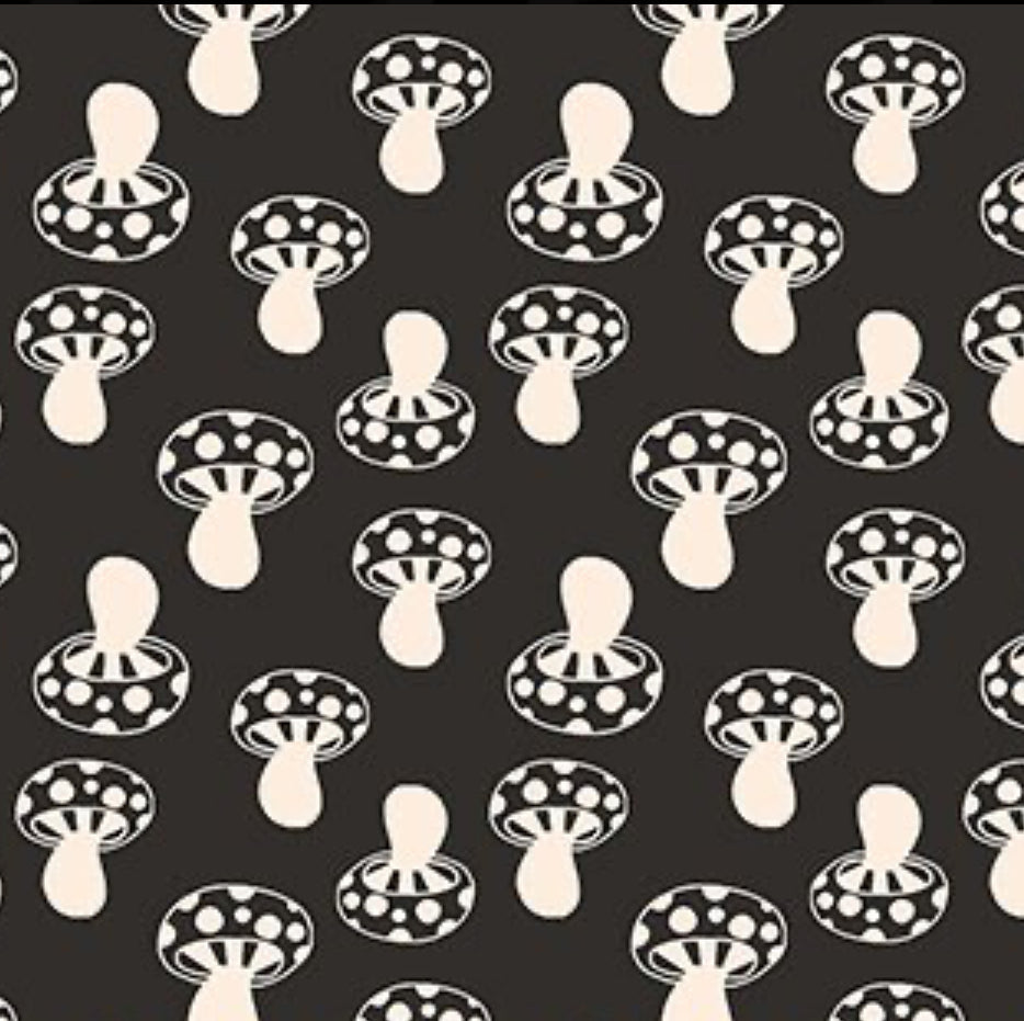 Monochrome Mushies Pilze Reißverschluss-Notions Haken DPN Beutel/Hülle