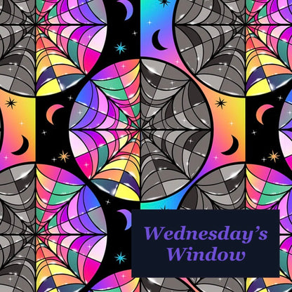 Wednesday's Window Zipped Fabric Pyramid Notions Pouch