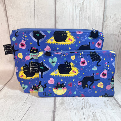 Hugs & Purrs Kitty Bag Set - Small Project Bag & Notions Pouch