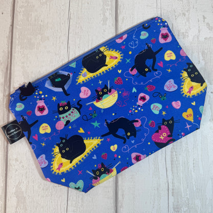 Hugs & Purrs Kitty Bag Set - Small Project Bag & Notions Pouch