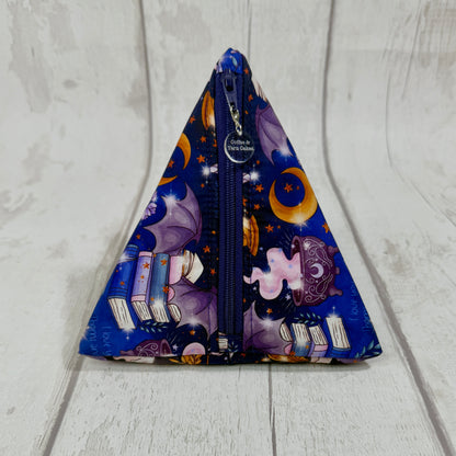 To The Stars Who Listen Zipped Fabric Pyramid Notions Pouch