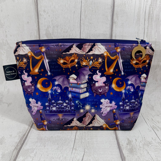 To The Stars Who Listen Zipped Project Bag - Small/Sock Size