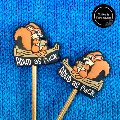 ADHD As Fuck Squirrel Stitch Stoppers 1 Pair