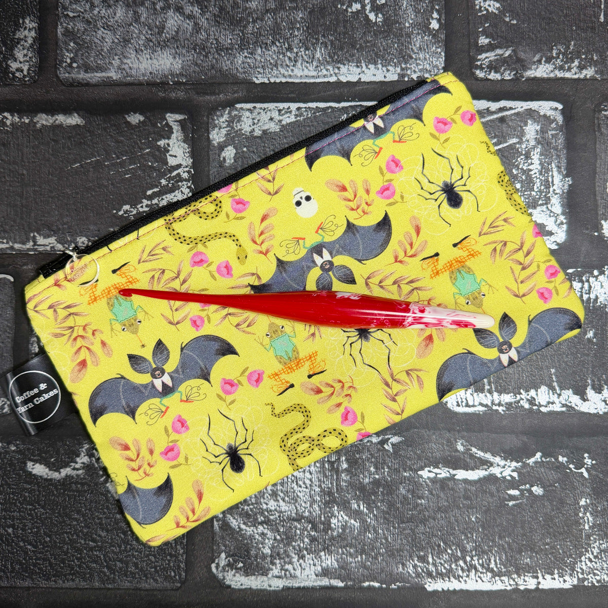 Batty For You Zipped Notions Hook DPN Pouch/Case
