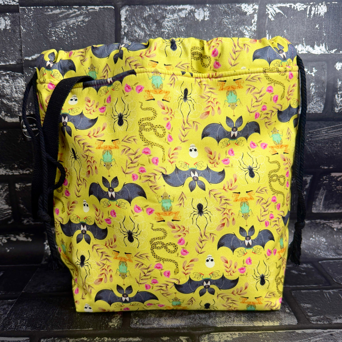Batty For You Drawstring Project Bag - Large/Extra Large
