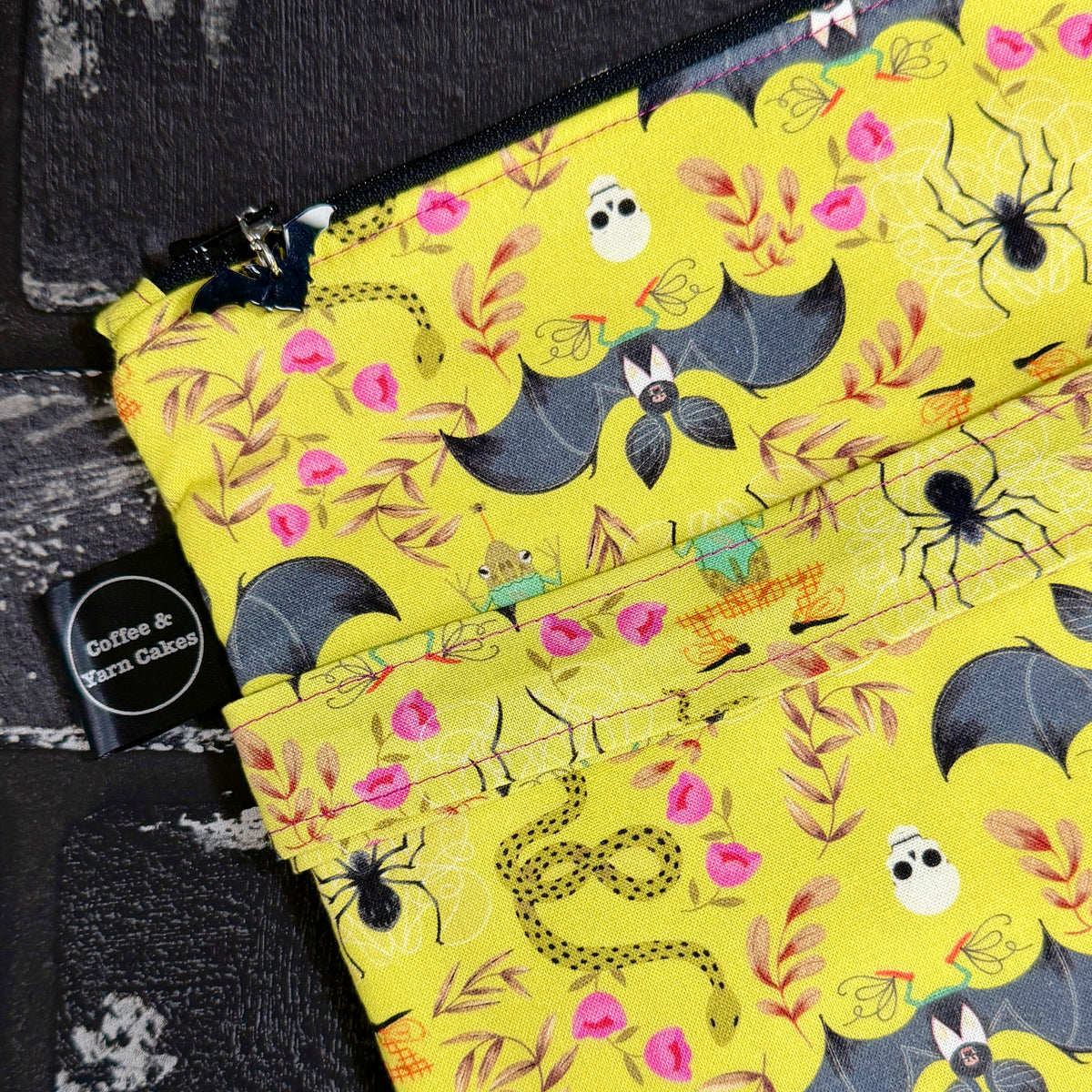 Batty For You Zipped Project Bag - Large Size