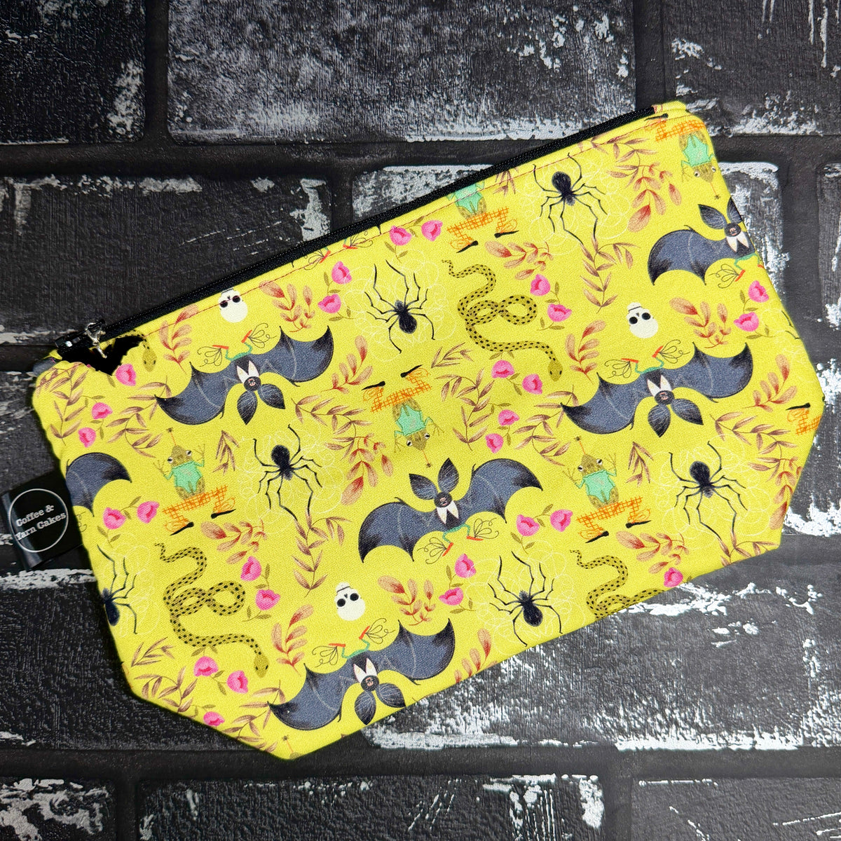 Batty For You Zipped Project Bag - Small/Sock Size