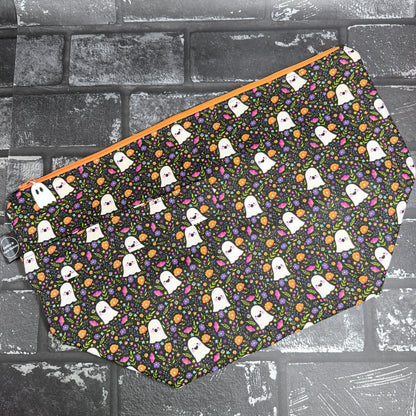 Boo-tiful Ghosties Zipped Project Bag - Extra Large Size