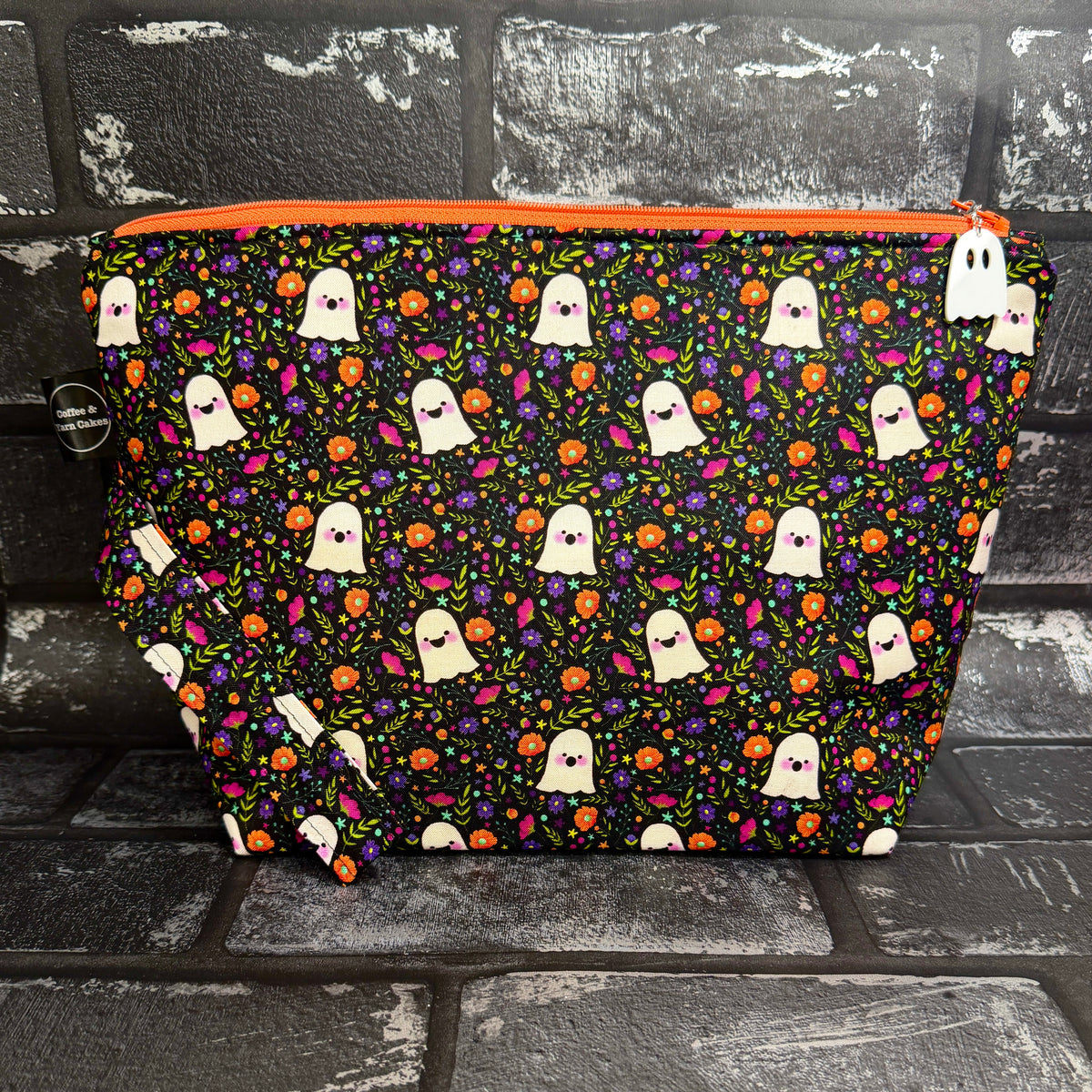 Boo-tiful Ghosties Zipped Project Bag - Large Size