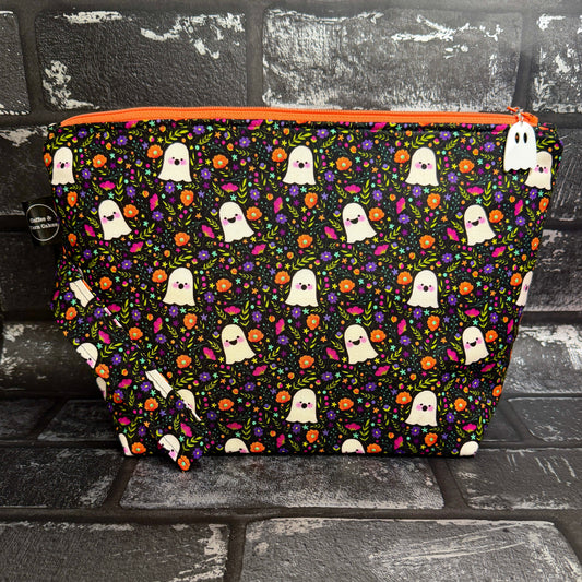 Boo-tiful Ghosties Zipped Project Bag - Large Size