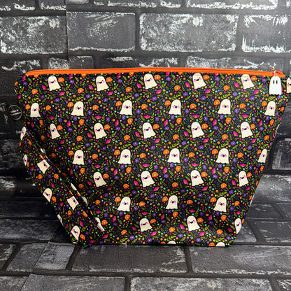 Boo-tiful Ghosties Zipped Project Bag - Extra Large Size