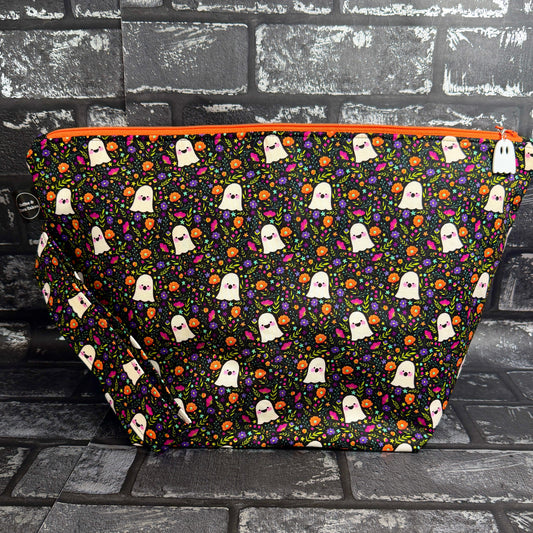 Boo-tiful Ghosties Zipped Project Bag - Extra Large Size