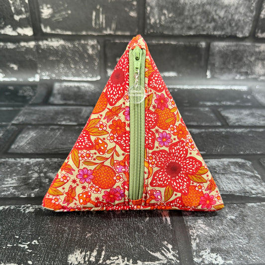 Cottagecore Demogorgon Zipped Fabric Pyramid Notions Pouch