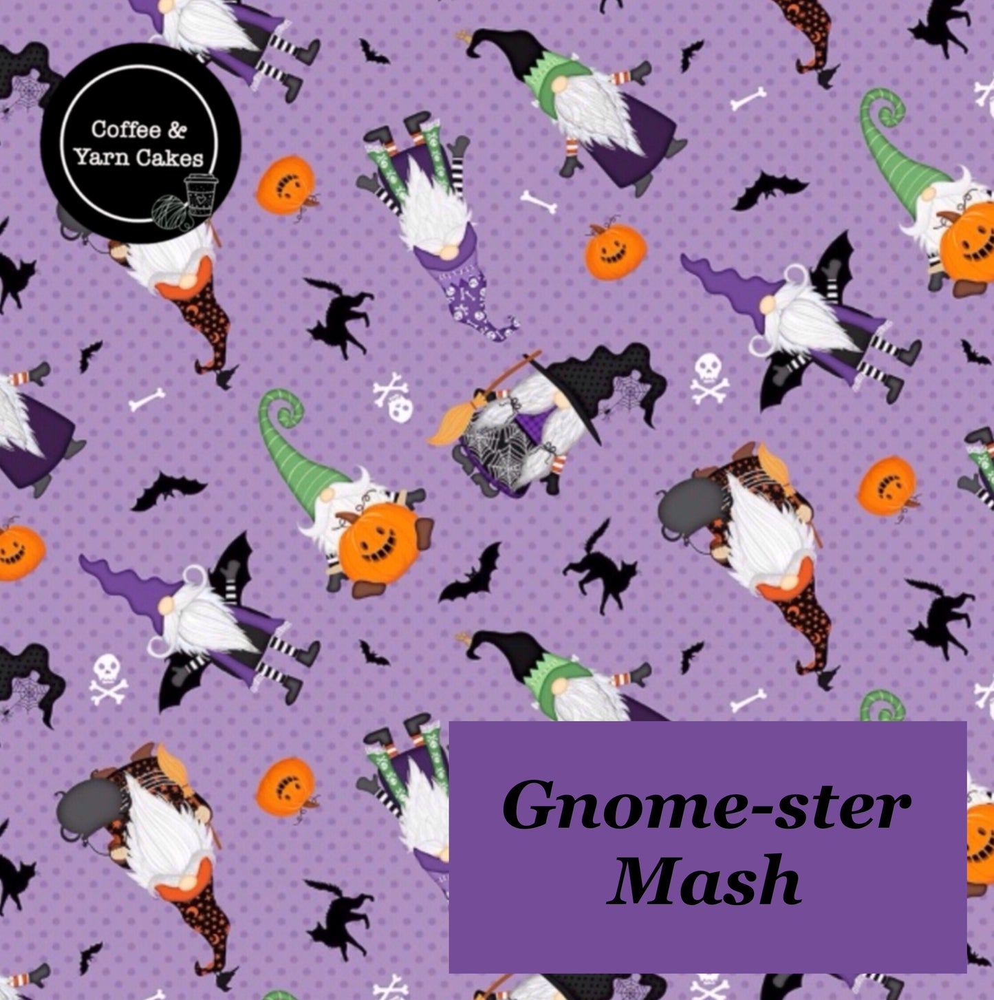 Gnome-ster Mash Halloween Gnomes Zipped Notions Hook DPN Pouch/Case