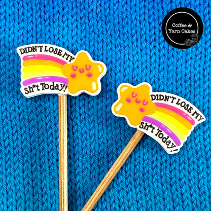 Didn't Lose My Shit Today Gold Star Stitch Stoppers 1 Pair