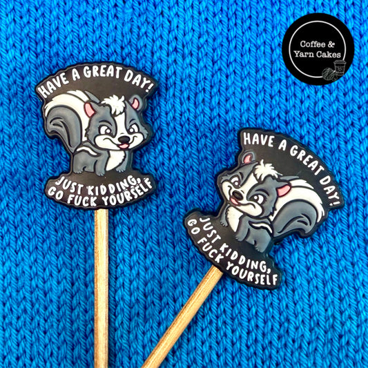 Go Fuck Yourself Skunk Stitch Stoppers 1 Pair