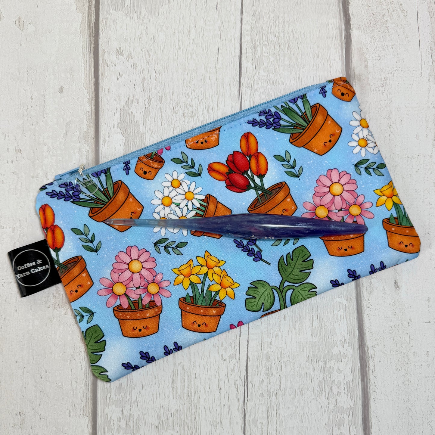 Pochette/étui à crochets zippés pour accessoires de jardin Forest Journal Mushrooms