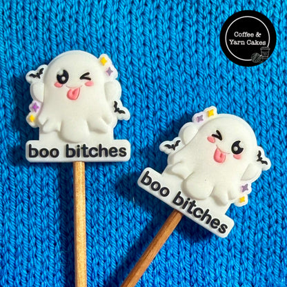 Boo Bitches! Ghosts Stitch Stoppers 1 Pair