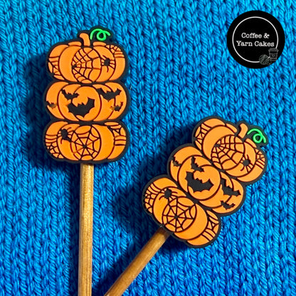 Spooky Pumpkin Stack Stitch Stoppers 1 Pair