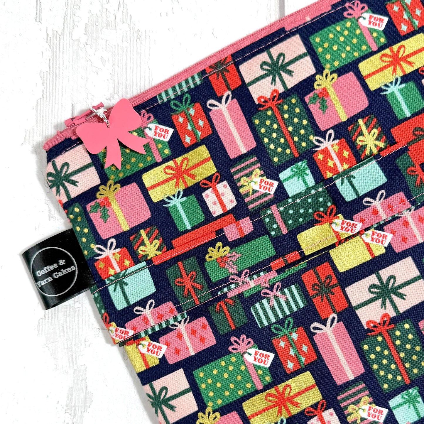 Holiday Gifts Zipped Project Bag - Large Size