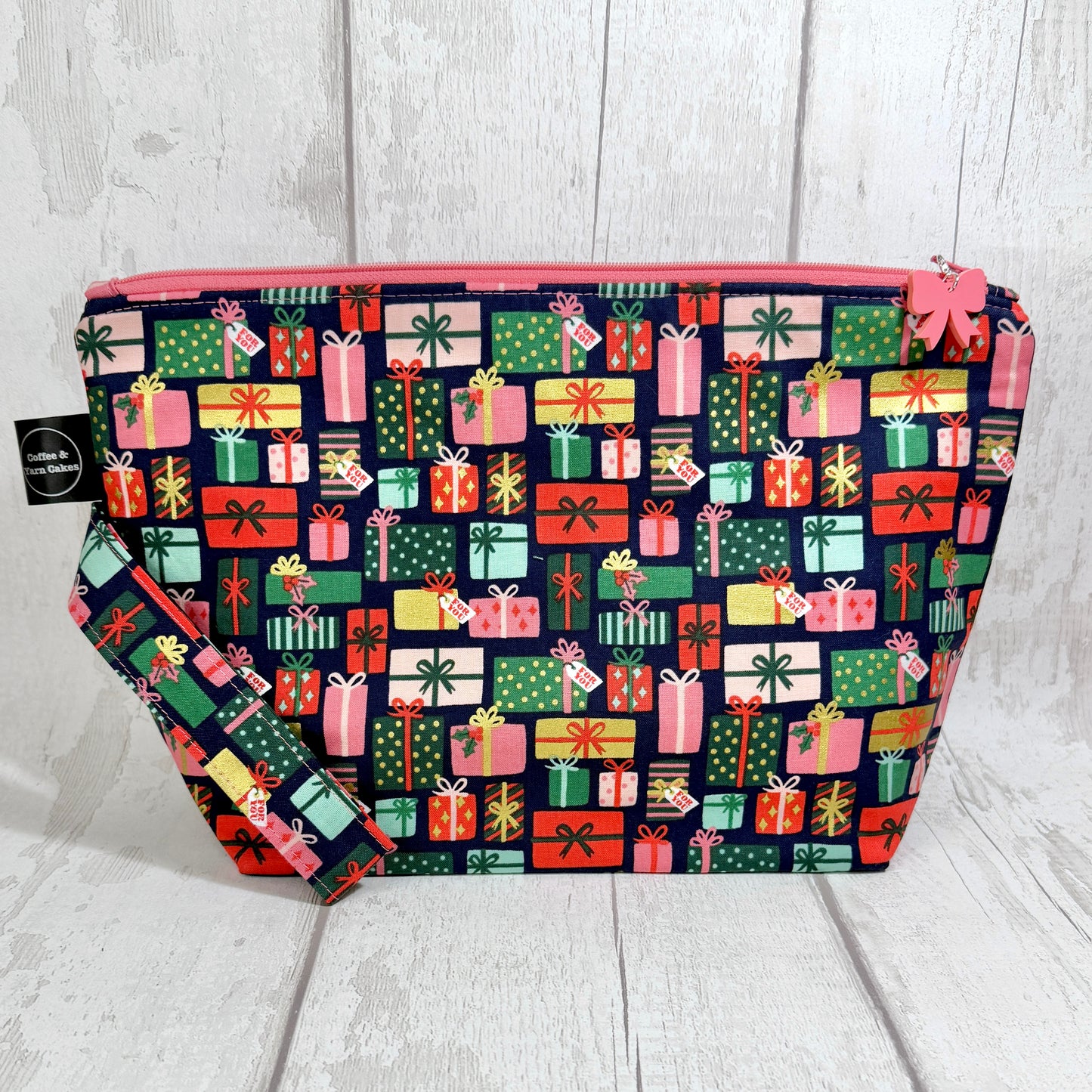 Holiday Gifts Zipped Project Bag - Large Size