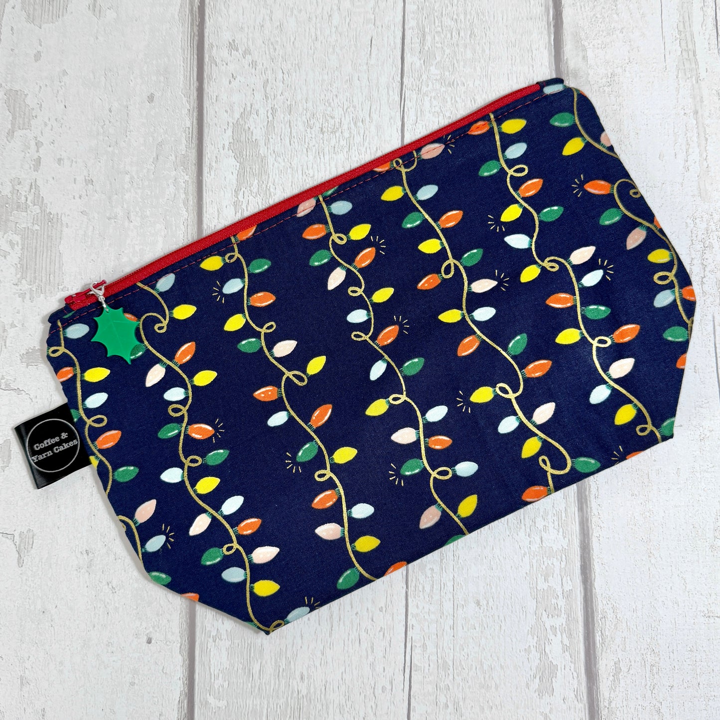 Fairy Lights Zipped Project Bag - Small/Sock Size